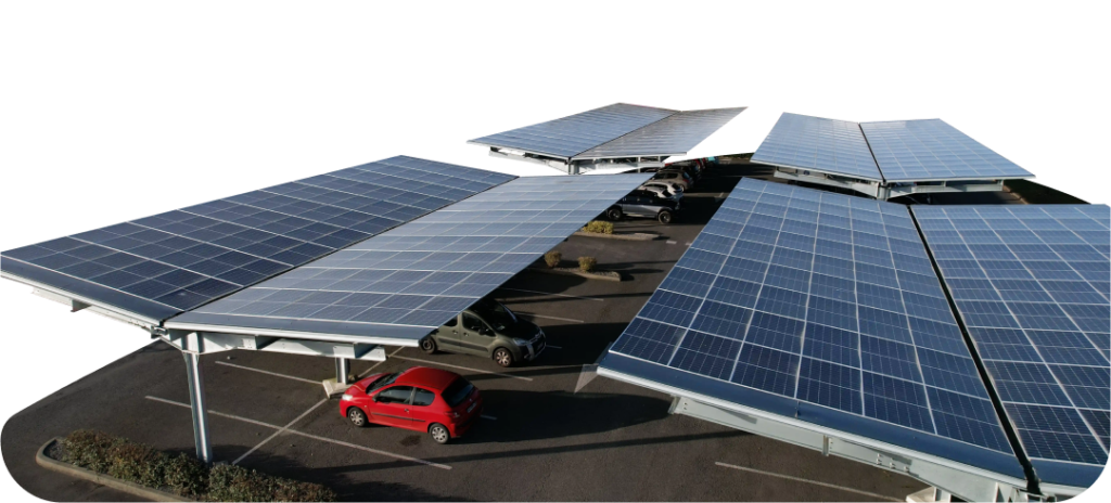 Ombrière photovoltaïque de Developp'Sun parking industriel